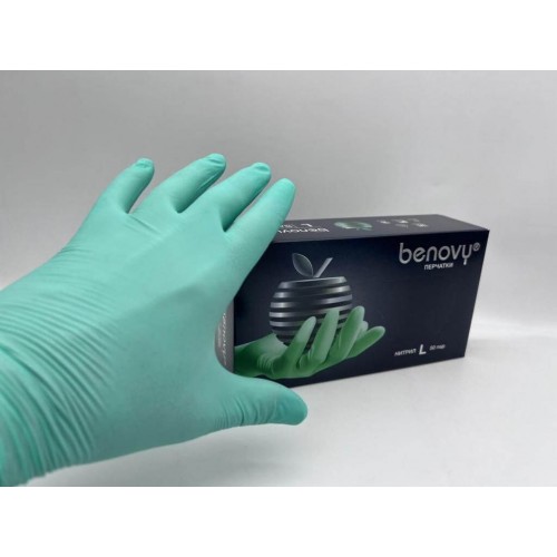 BENOVY MULTICOLOR НИТРИЛ медицинские цветные перчатки в Анапе