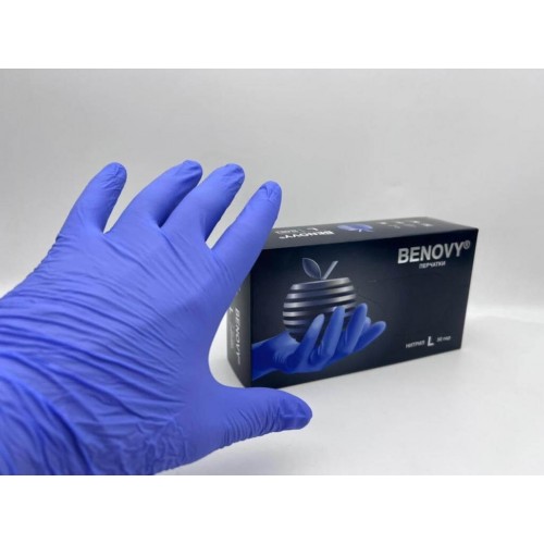 BENOVY MULTICOLOR НИТРИЛ медицинские цветные перчатки в Анапе