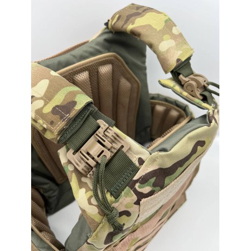 Бронежилет ЗАЩИТНИК в Анапе с кевларовым баллистическим пакетом C2, капами и бронеплитами Бр5