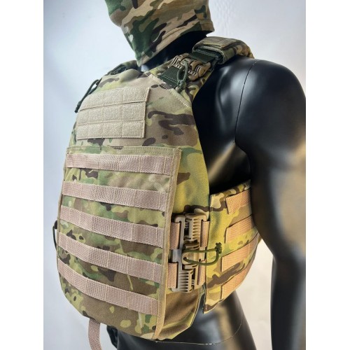 Бронежилет ЗАЩИТНИК в Анапе с кевларовым баллистическим пакетом C2, капами и бронеплитами Бр5