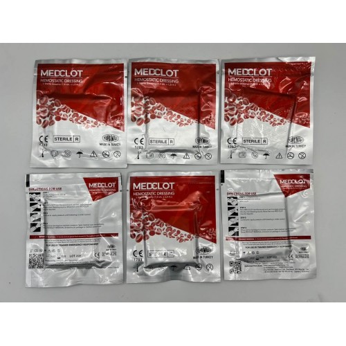 Гемостатический бинт MEDCLOT кровоостанавливающий с коалином (Турция) в Анапе