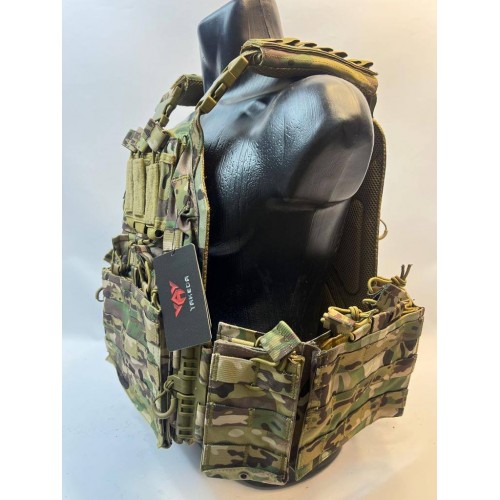 Жилет (плитник быстросъёмный YAKEDA original /разгрузка)2 с подсумками на спине в Анапе