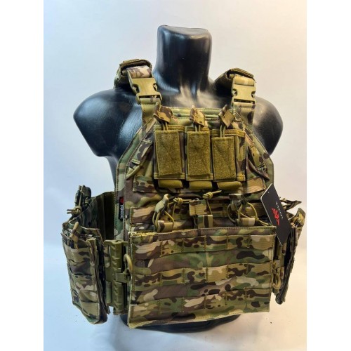 Жилет (плитник быстросъёмный YAKEDA original /разгрузка)2 с подсумками на спине в Анапе