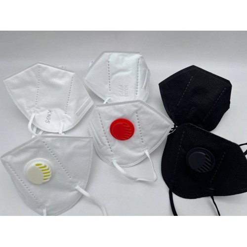 Респираторы KN95 чёрные с клапаном в Анапе