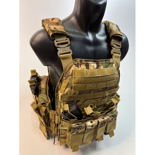 Жилет (плитник быстросъёмный/разгрузка) с возможностью установки боковых плит или боковых баллистических пакетов в Анапе