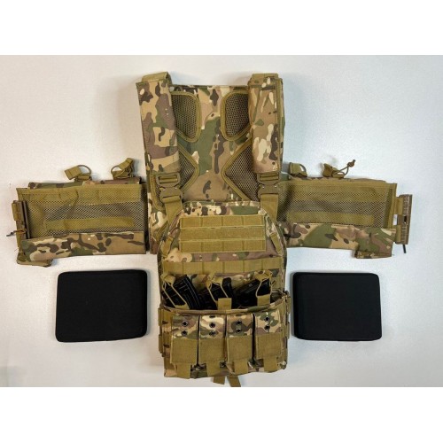 Жилет (плитник быстросъёмный/разгрузка) с возможностью установки боковых плит или боковых баллистических пакетов в Анапе