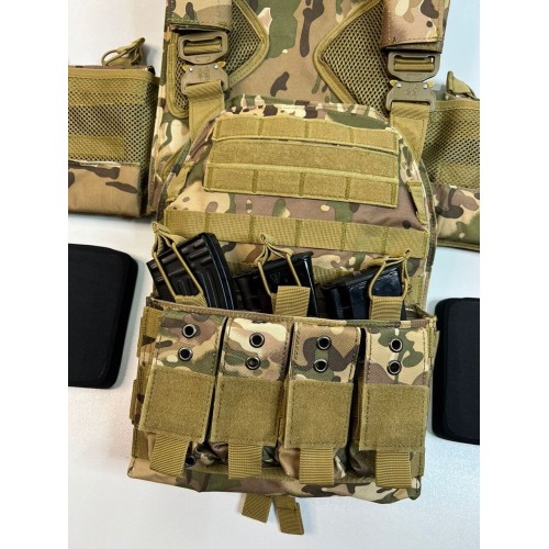 Жилет (плитник быстросъёмный/разгрузка) с возможностью установки боковых плит или боковых баллистических пакетов в Анапе